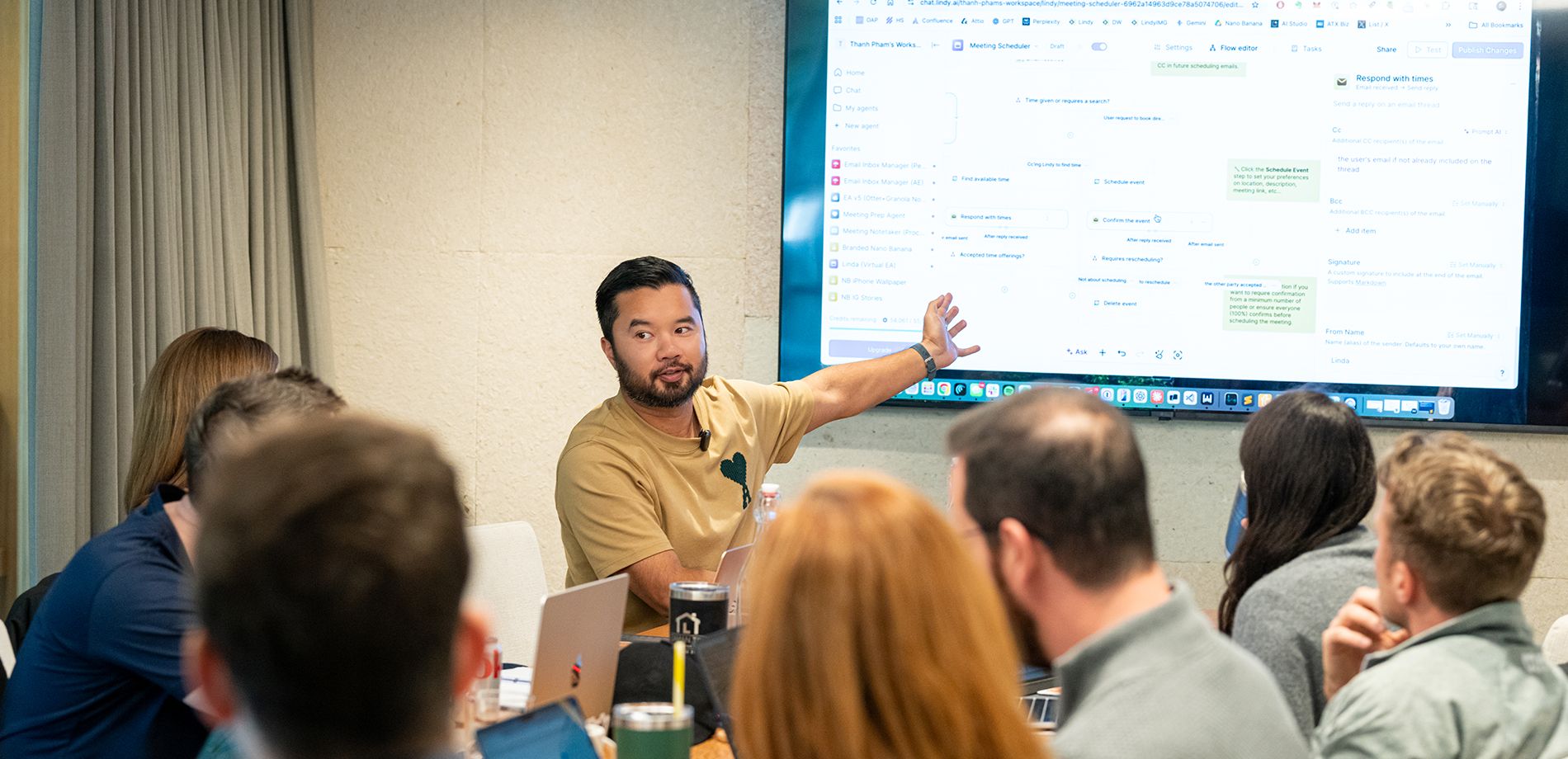 Thanh Pham leading an AI training session